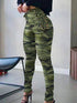 Women's Houndstooth Waist Side Eyelet Tights Leggings